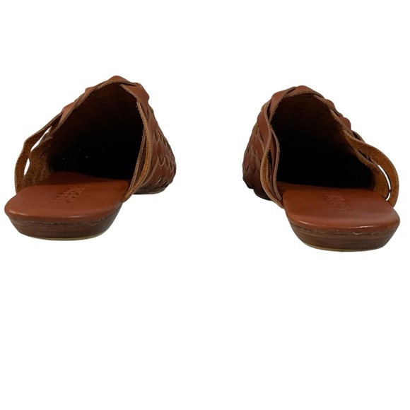 Liberte Tulum Woven Leather Mule Slide Cognac Brown Size 10 - Picture 7 of 12